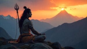 Bhakti Dhaara: Exploring Hindu Dharma's essence ध्यानमग्न शिवजी कैलाश पर विराजमान
